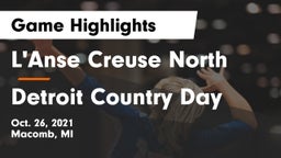 L'Anse Creuse North  vs Detroit Country Day  Game Highlights - Oct. 26, 2021