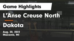 L'Anse Creuse North  vs Dakota  Game Highlights - Aug. 20, 2022