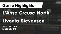 L'Anse Creuse North  vs Livonia Stevenson Game Highlights - Sept. 10, 2022