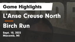 L'Anse Creuse North  vs Birch Run  Game Highlights - Sept. 10, 2022
