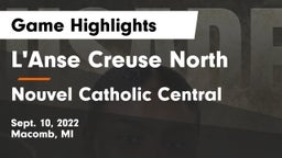 L'Anse Creuse North  vs Nouvel Catholic Central  Game Highlights - Sept. 10, 2022