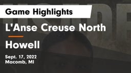 L'Anse Creuse North  vs Howell  Game Highlights - Sept. 17, 2022