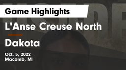 L'Anse Creuse North  vs Dakota  Game Highlights - Oct. 5, 2022