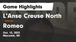 L'Anse Creuse North  vs Romeo  Game Highlights - Oct. 13, 2022