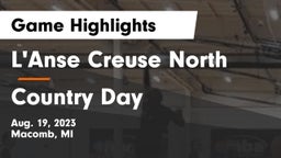 L'Anse Creuse North  vs Country Day Game Highlights - Aug. 19, 2023