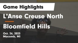 L'Anse Creuse North  vs Bloomfield Hills  Game Highlights - Oct. 26, 2023