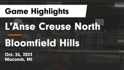 L'Anse Creuse North  vs Bloomfield Hills Game Highlights - Oct. 26, 2023