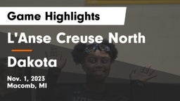 L'Anse Creuse North  vs Dakota Game Highlights - Nov. 1, 2023