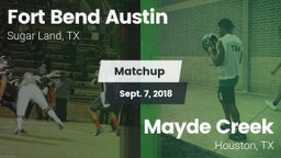 Matchup: Fort Bend Austin vs. Mayde Creek  2018