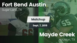 Matchup: Fort Bend Austin vs. Mayde Creek  2019