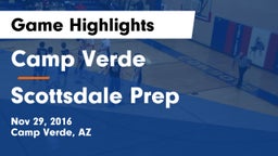 Camp Verde  vs Scottsdale Prep  Game Highlights - Nov 29, 2016