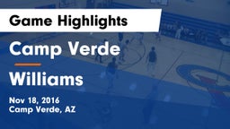 Camp Verde  vs Williams  Game Highlights - Nov 18, 2016