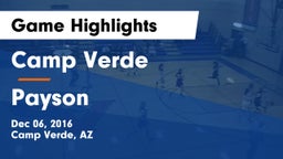 Camp Verde  vs Payson Game Highlights - Dec 06, 2016