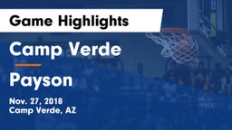 Camp Verde  vs Payson  Game Highlights - Nov. 27, 2018