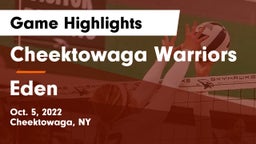 Cheektowaga Warriors vs Eden  Game Highlights - Oct. 5, 2022