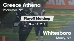 Matchup: Greece Athena vs. Whitesboro  2016
