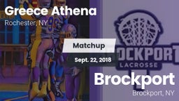 Matchup: Greece Athena vs. Brockport  2018
