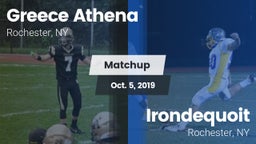 Matchup: Greece Athena vs.  Irondequoit  2019