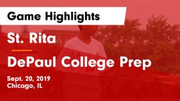 St. Rita  vs DePaul College Prep Game Highlights - Sept. 20, 2019