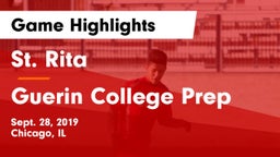 St. Rita  vs Guerin College Prep  Game Highlights - Sept. 28, 2019