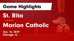 St. Rita  vs Marian Catholic Game Highlights - Oct. 15, 2019