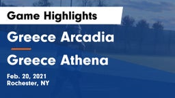 Greece Arcadia  vs Greece Athena  Game Highlights - Feb. 20, 2021