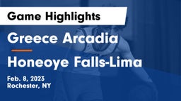 Greece Arcadia  vs Honeoye Falls-Lima  Game Highlights - Feb. 8, 2023