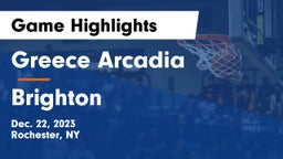 Greece Arcadia  vs Brighton  Game Highlights - Dec. 22, 2023