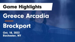 Greece Arcadia  vs Brockport  Game Highlights - Oct. 18, 2022
