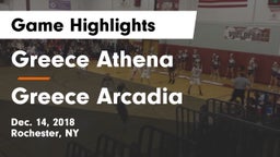 Greece Athena  vs Greece Arcadia  Game Highlights - Dec. 14, 2018