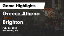 Greece Athena  vs Brighton  Game Highlights - Feb. 23, 2019
