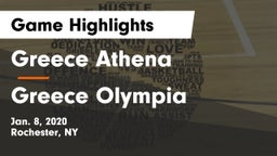 Greece Athena  vs Greece Olympia  Game Highlights - Jan. 8, 2020