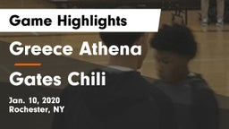 Greece Athena  vs Gates Chili  Game Highlights - Jan. 10, 2020