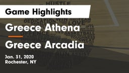 Greece Athena  vs Greece Arcadia  Game Highlights - Jan. 31, 2020