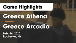 Greece Athena  vs Greece Arcadia  Game Highlights - Feb. 26, 2020