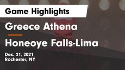 Greece Athena  vs Honeoye Falls-Lima  Game Highlights - Dec. 21, 2021