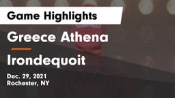 Greece Athena  vs  Irondequoit  Game Highlights - Dec. 29, 2021