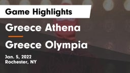Greece Athena  vs Greece Olympia  Game Highlights - Jan. 5, 2022