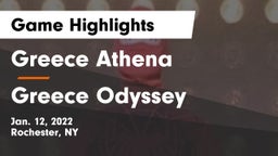 Greece Athena  vs Greece Odyssey  Game Highlights - Jan. 12, 2022
