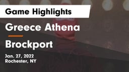 Greece Athena  vs Brockport  Game Highlights - Jan. 27, 2022