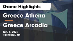 Greece Athena  vs Greece Arcadia  Game Highlights - Jan. 3, 2024