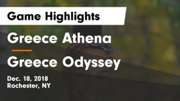 Greece Athena  vs Greece Odyssey  Game Highlights - Dec. 18, 2018