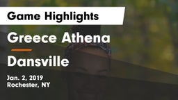 Greece Athena  vs Dansville  Game Highlights - Jan. 2, 2019