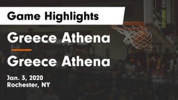 Greece Athena  vs Greece Athena  Game Highlights - Jan. 3, 2020