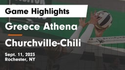 Greece Athena  vs Churchville-Chili  Game Highlights - Sept. 11, 2023