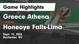 Greece Athena  vs Honeoye Falls-Lima  Game Highlights - Sept. 13, 2023
