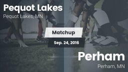 Matchup: Pequot Lakes High vs. Perham  2016