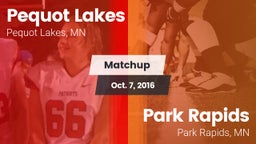 Matchup: Pequot Lakes High vs. Park Rapids  2016