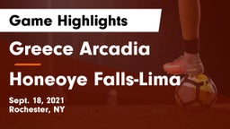 Greece Arcadia  vs Honeoye Falls-Lima  Game Highlights - Sept. 18, 2021