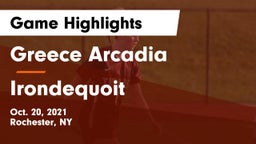 Greece Arcadia  vs  Irondequoit  Game Highlights - Oct. 20, 2021